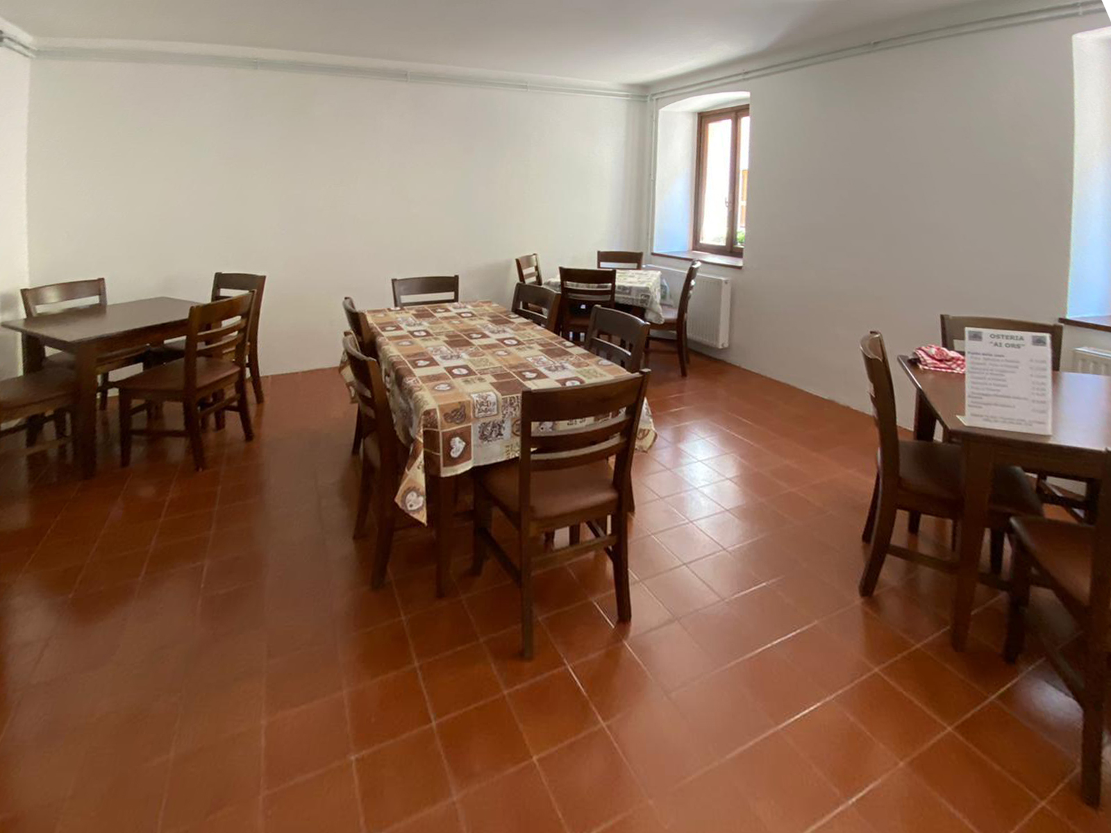 La sala da pranzo